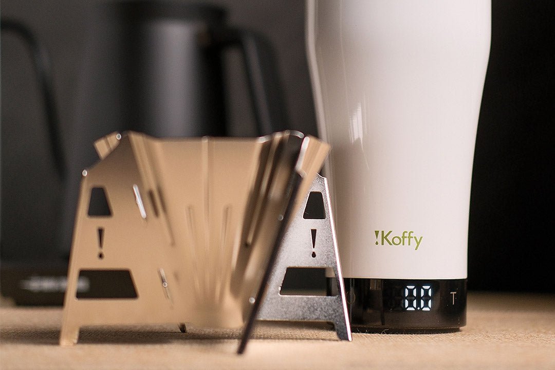 Compact foldable coffee dripper for easy brewing at home or outdoors