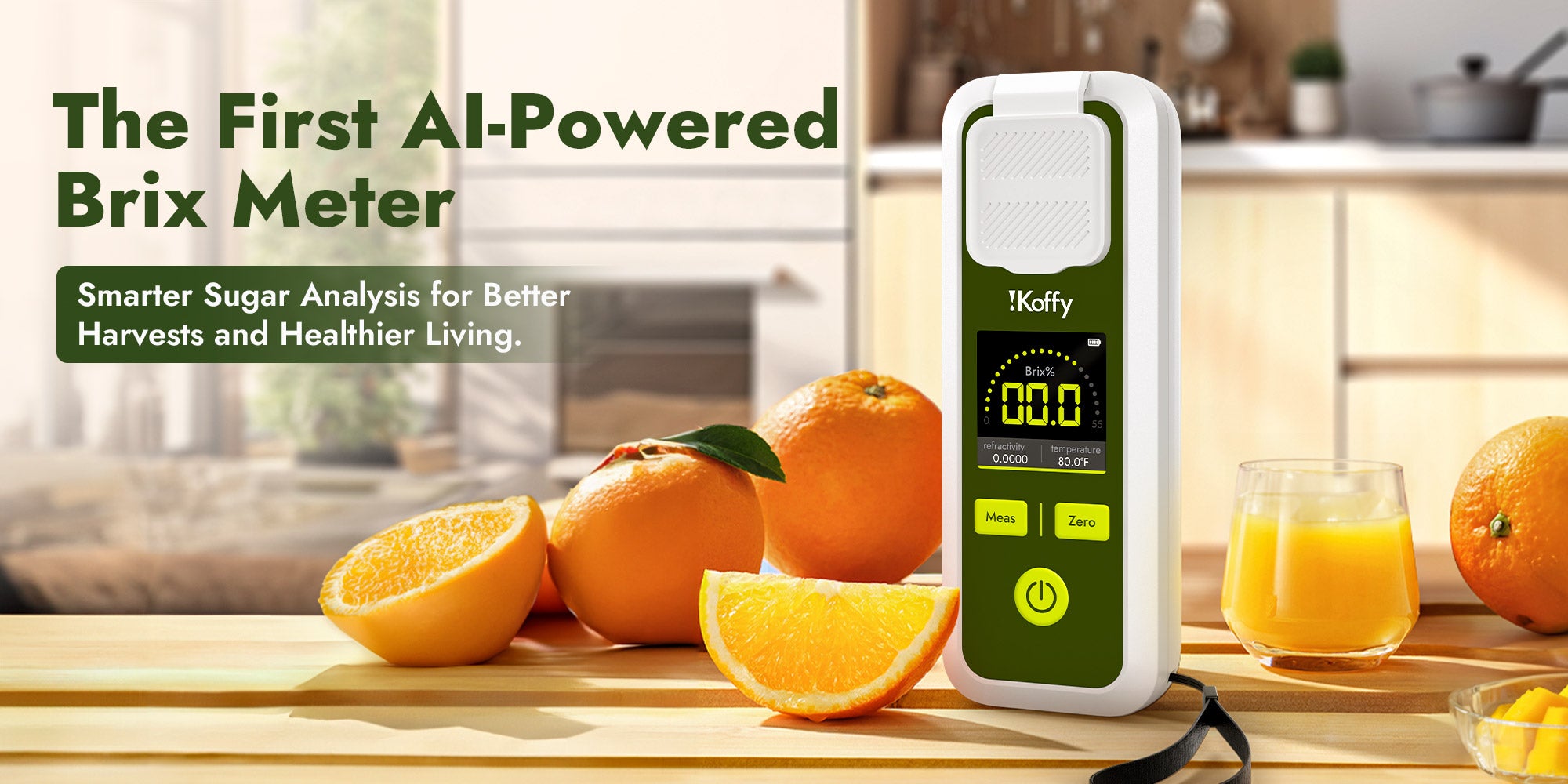 Brix meter for fruit, juice, and home use – ideal for checking sugar content of fruits in various settings