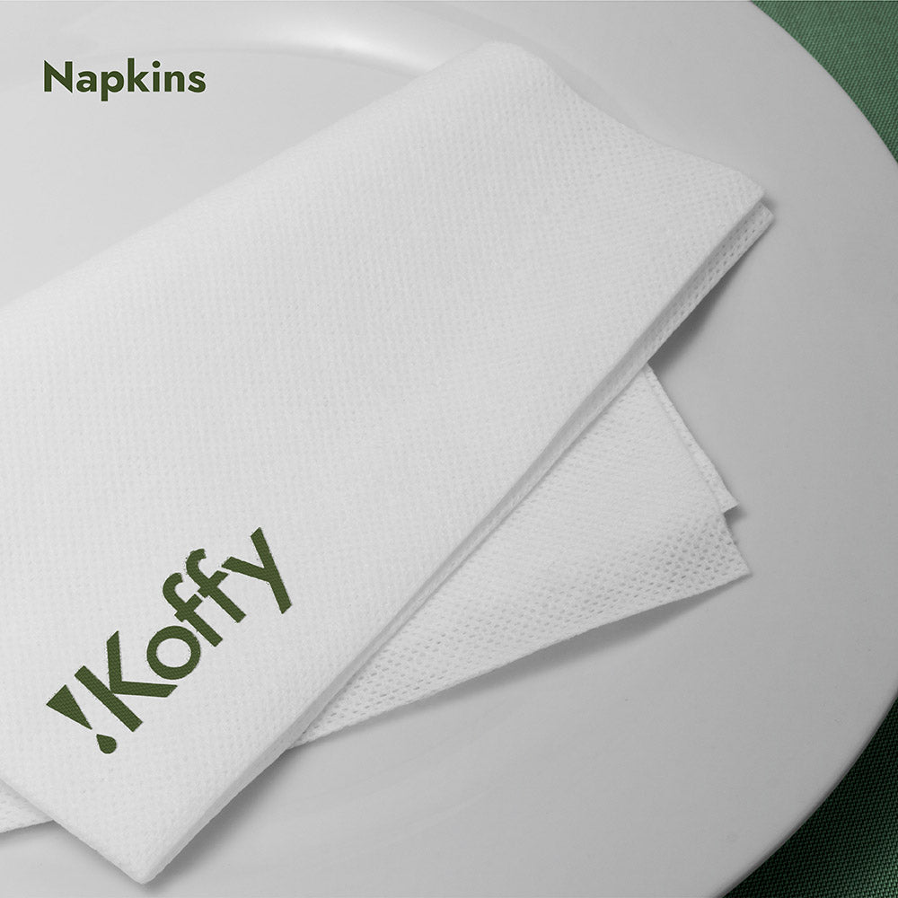 Personalized napkin printing with iKoffy EdiBot – ideal for parties, weddings, and special occasions.