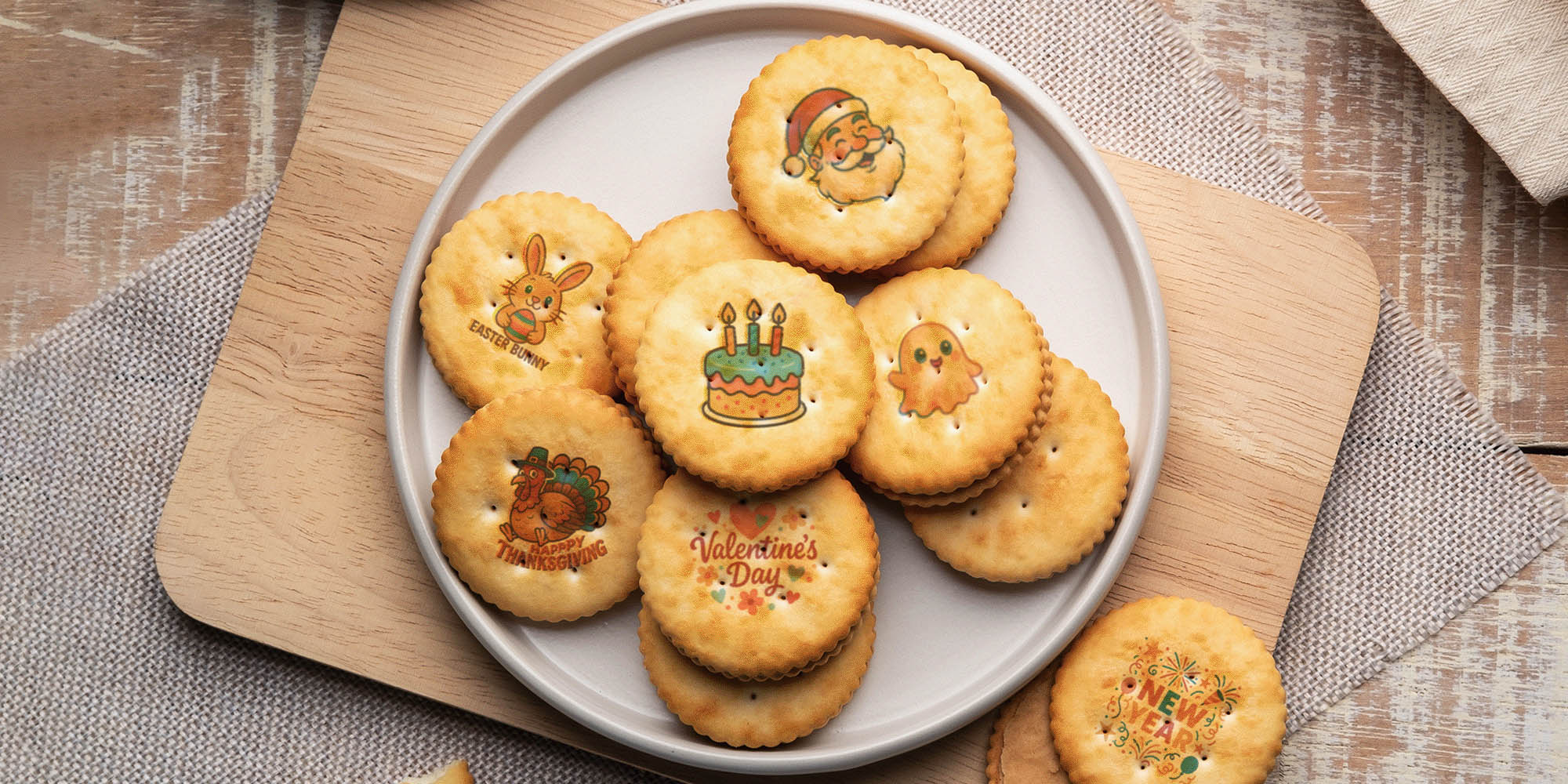 iKoffy EdiBot prints festive edible designs on cookies – perfect for birthdays, holidays, and seasonal celebrations.