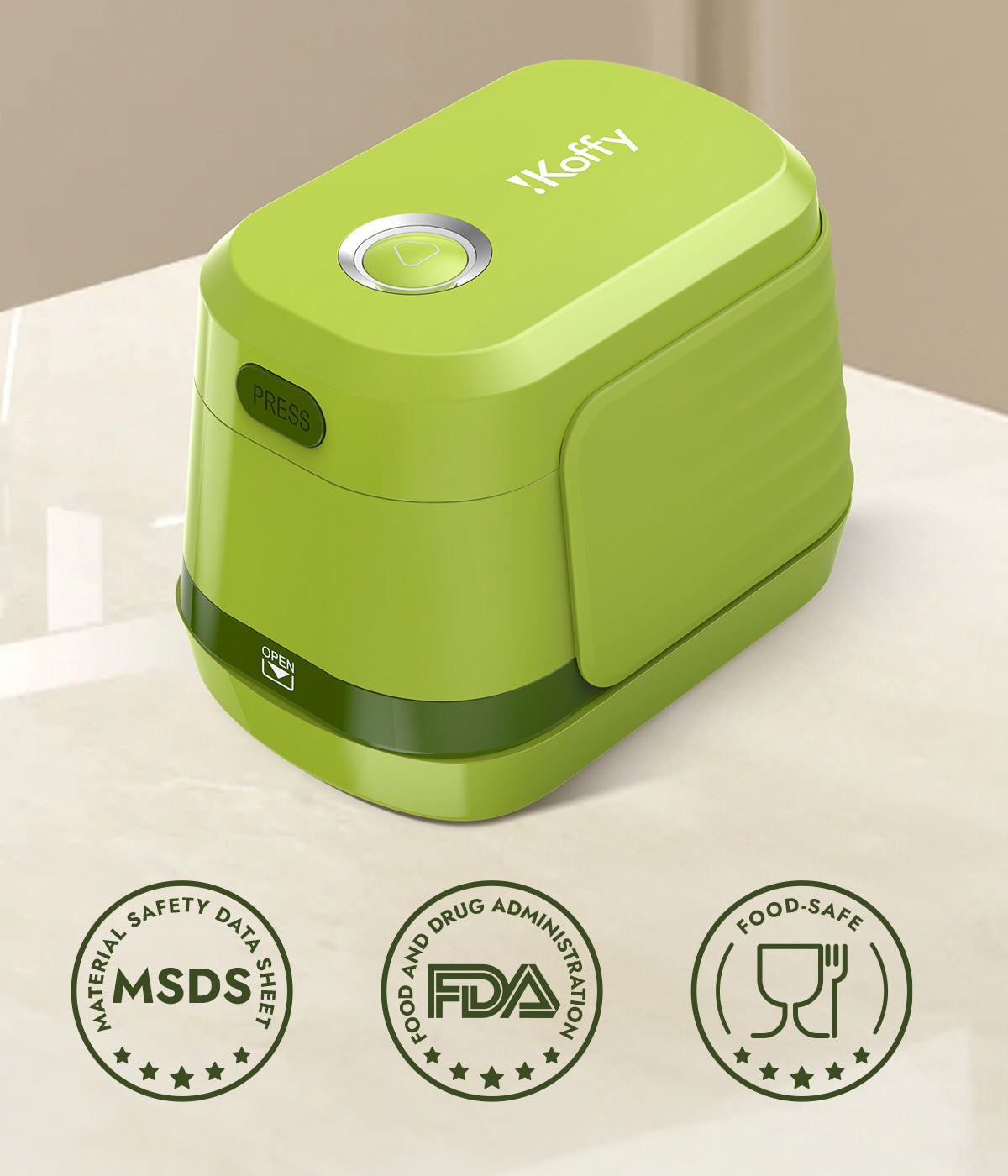 FDA-compliant, food-safe edible ink made from purified water and FD&C food colorings – safe for direct food contact.