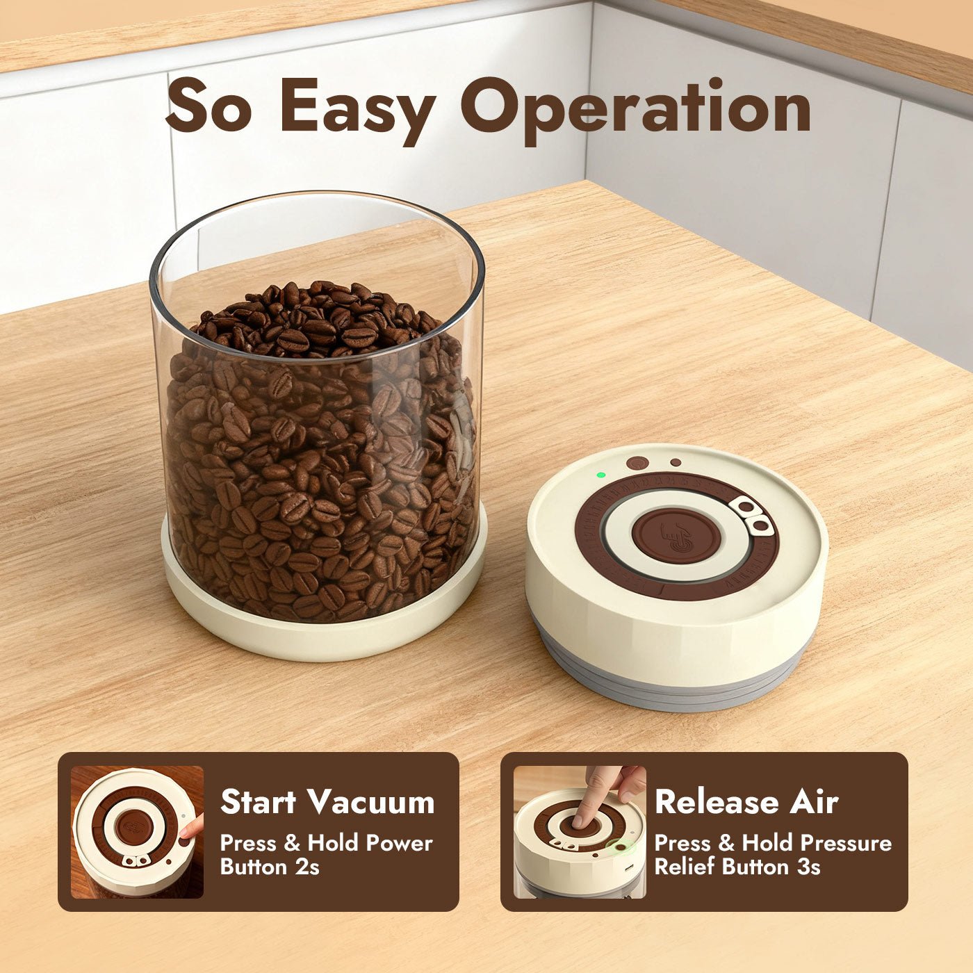 iKoffy FreshLock Electric Vacuum Canister