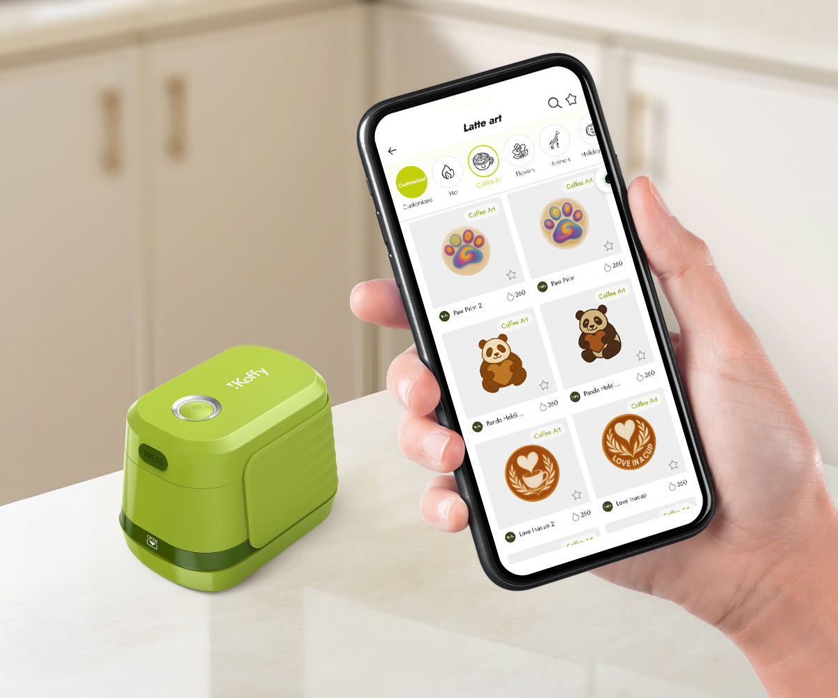 Seasonal food printing templates in the iKoffy EdiBot app – perfect for holidays, birthdays, and personalized edible gifts.