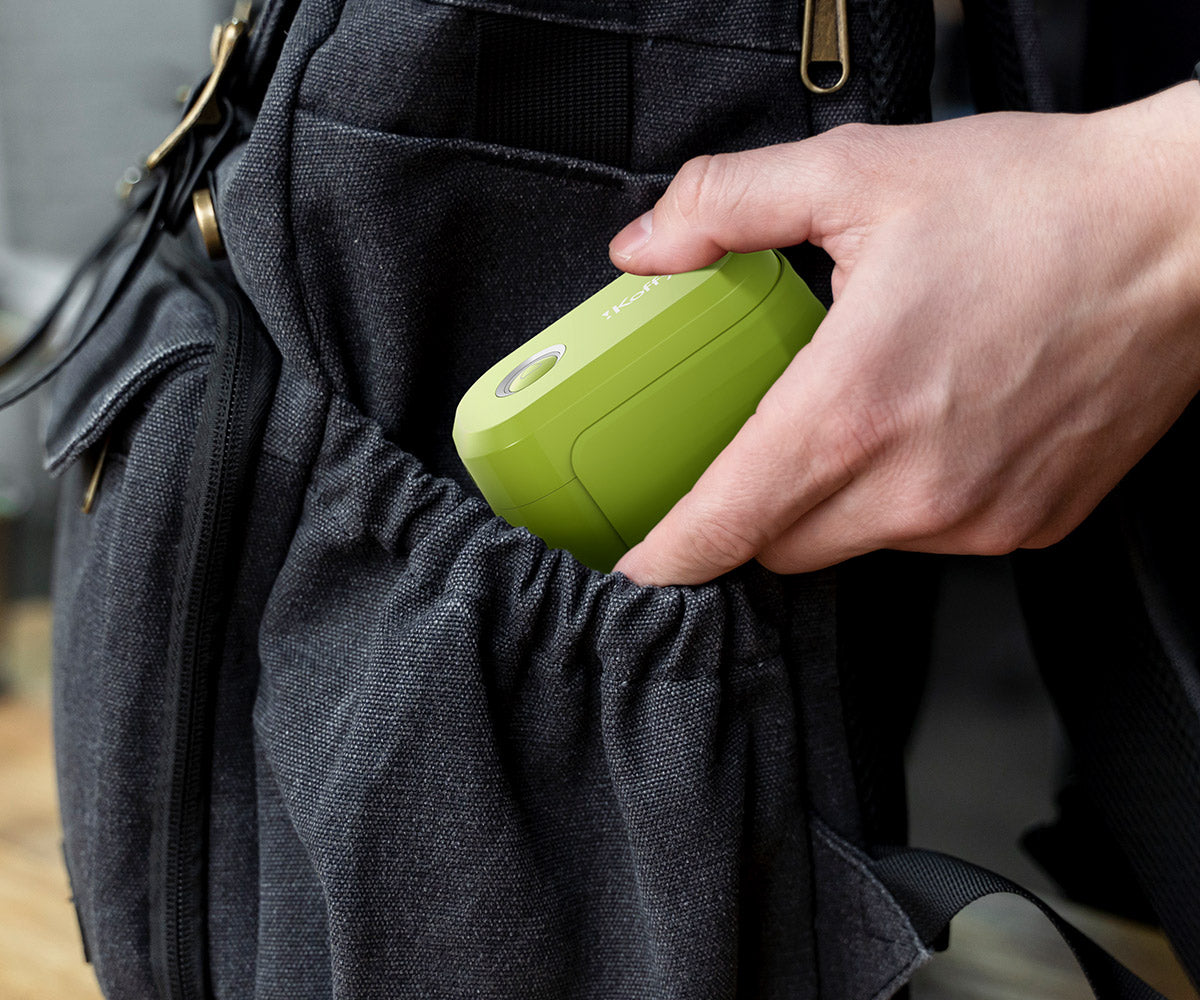 iKoffy EdiBot portable printer – compact and lightweight design easily fits into a backpack or bag for on-the-go food printing.