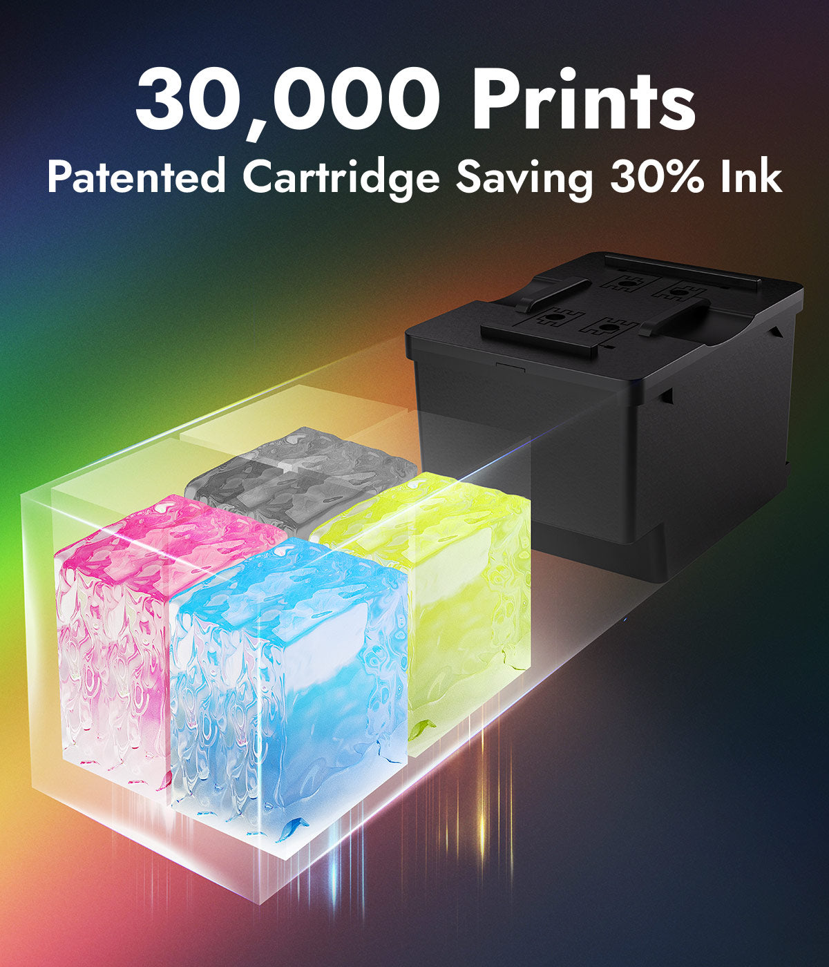 Patented NanoJet™ edible ink cartridge – delivers up to 30,000 prints with FDA-compliant, vegan food-grade ink.