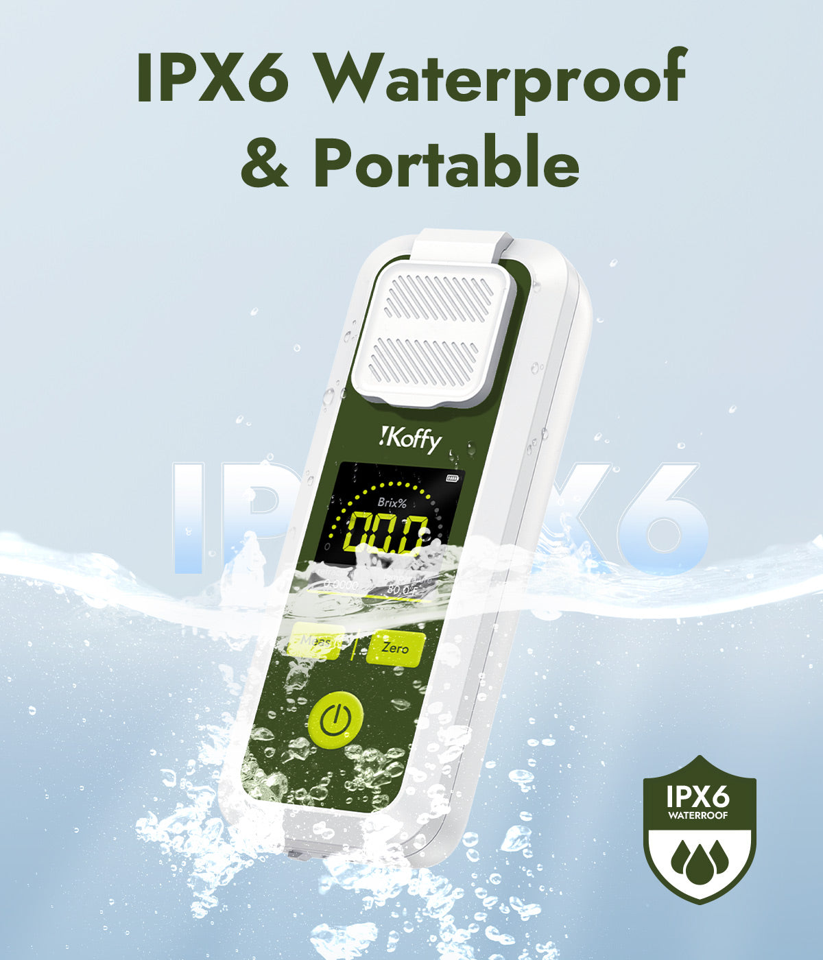 Portable brix refractometer – compact, waterproof design for outdoor brix measurement