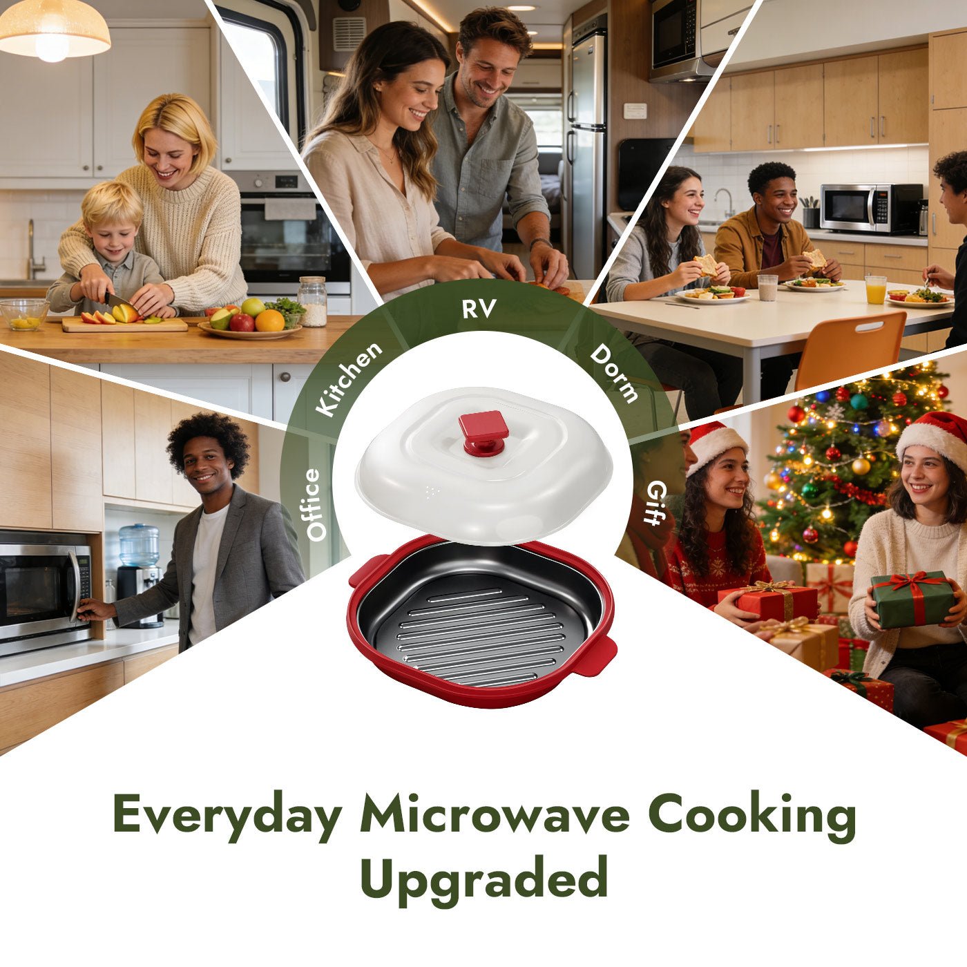 iKoffy Microwave Multi-Function Grill Pot