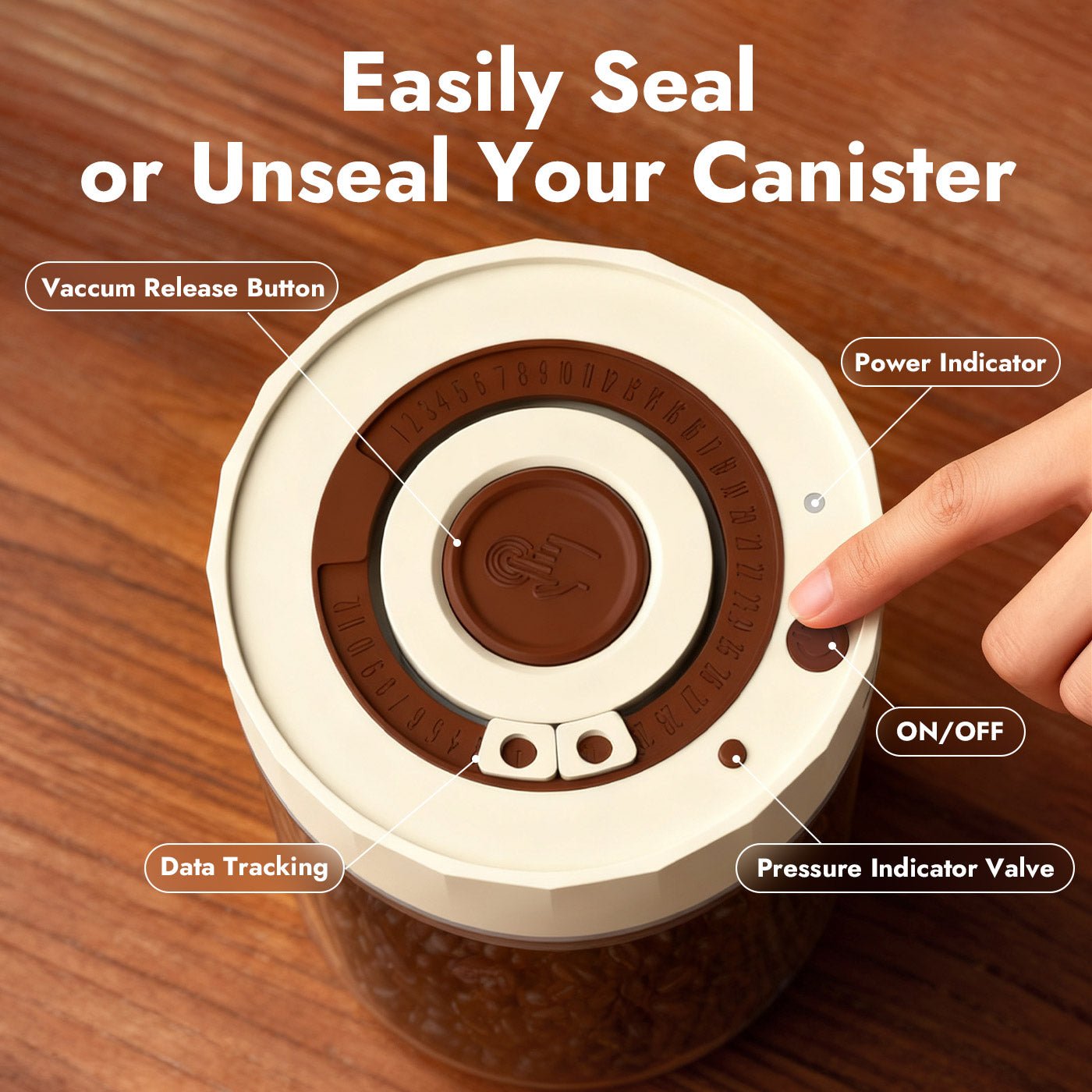 iKoffy FreshLock Electric Vacuum Canister