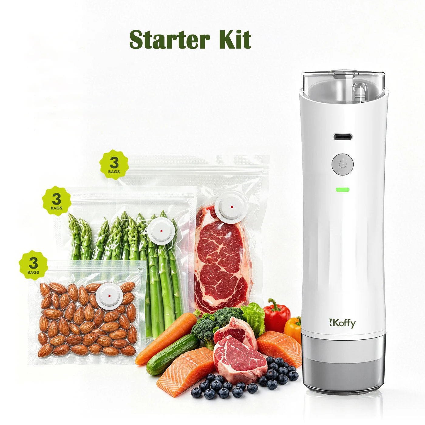 iKoffy HydroSeal Wet & Dry Food Vacuum System