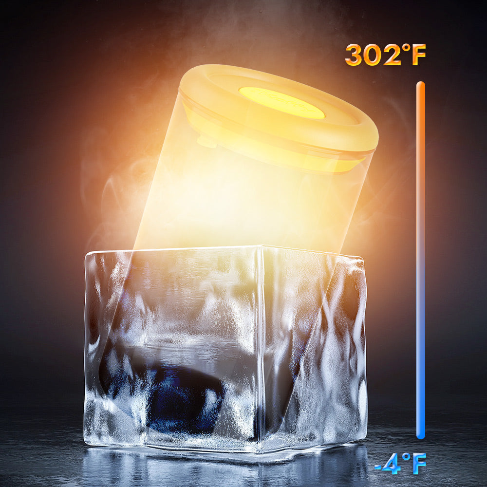 Durable Heat-Resistant Gray Glass Coffee Canister