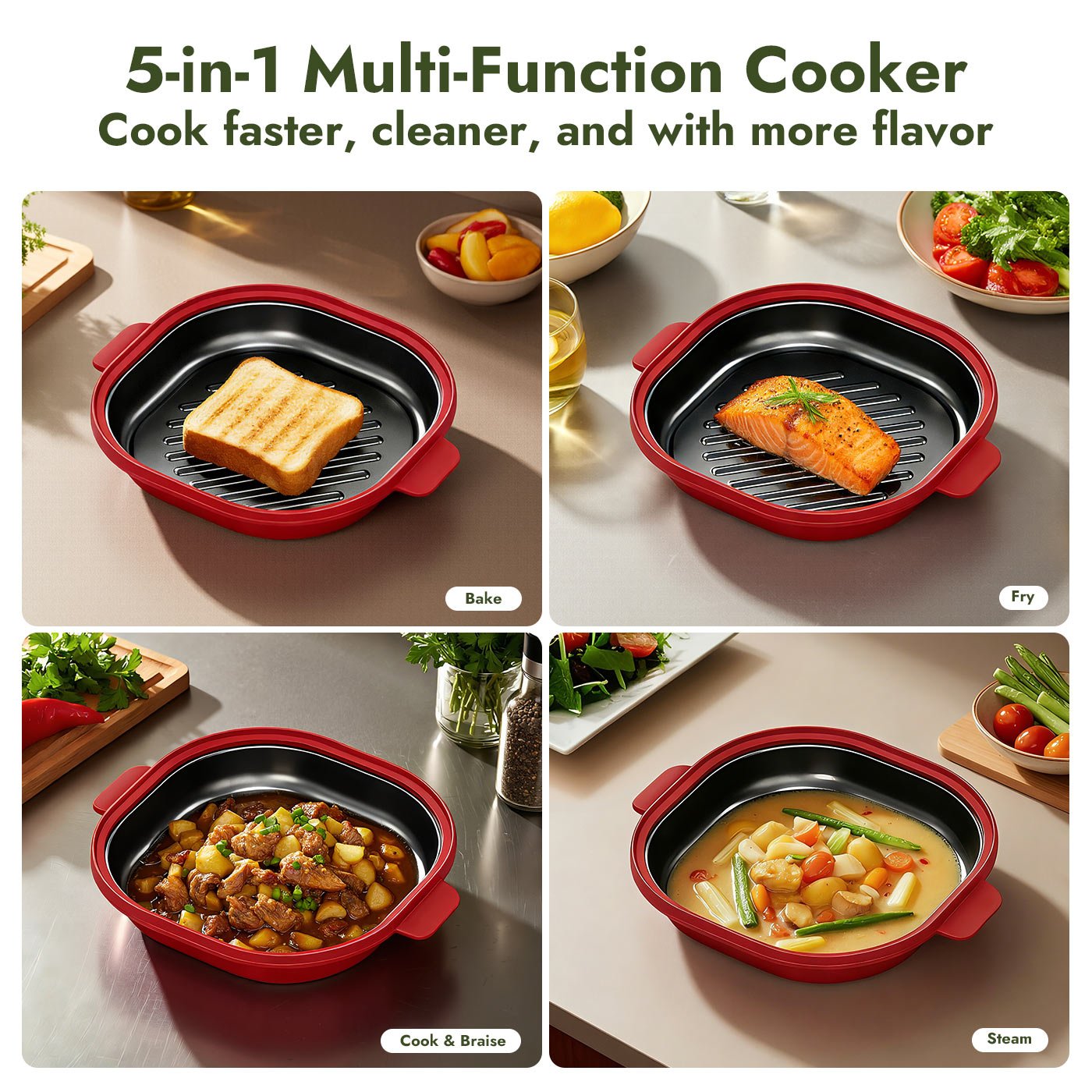 iKoffy Microwave Multi-Function Grill Pot