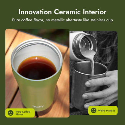 GoBrew portable smart coffee brewing cup with built-in scale for precision brewing.