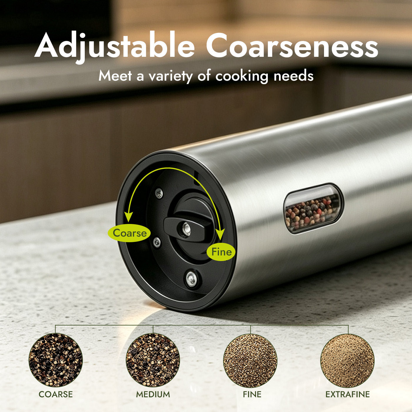 Electric Salt and Pepper Grinder Set