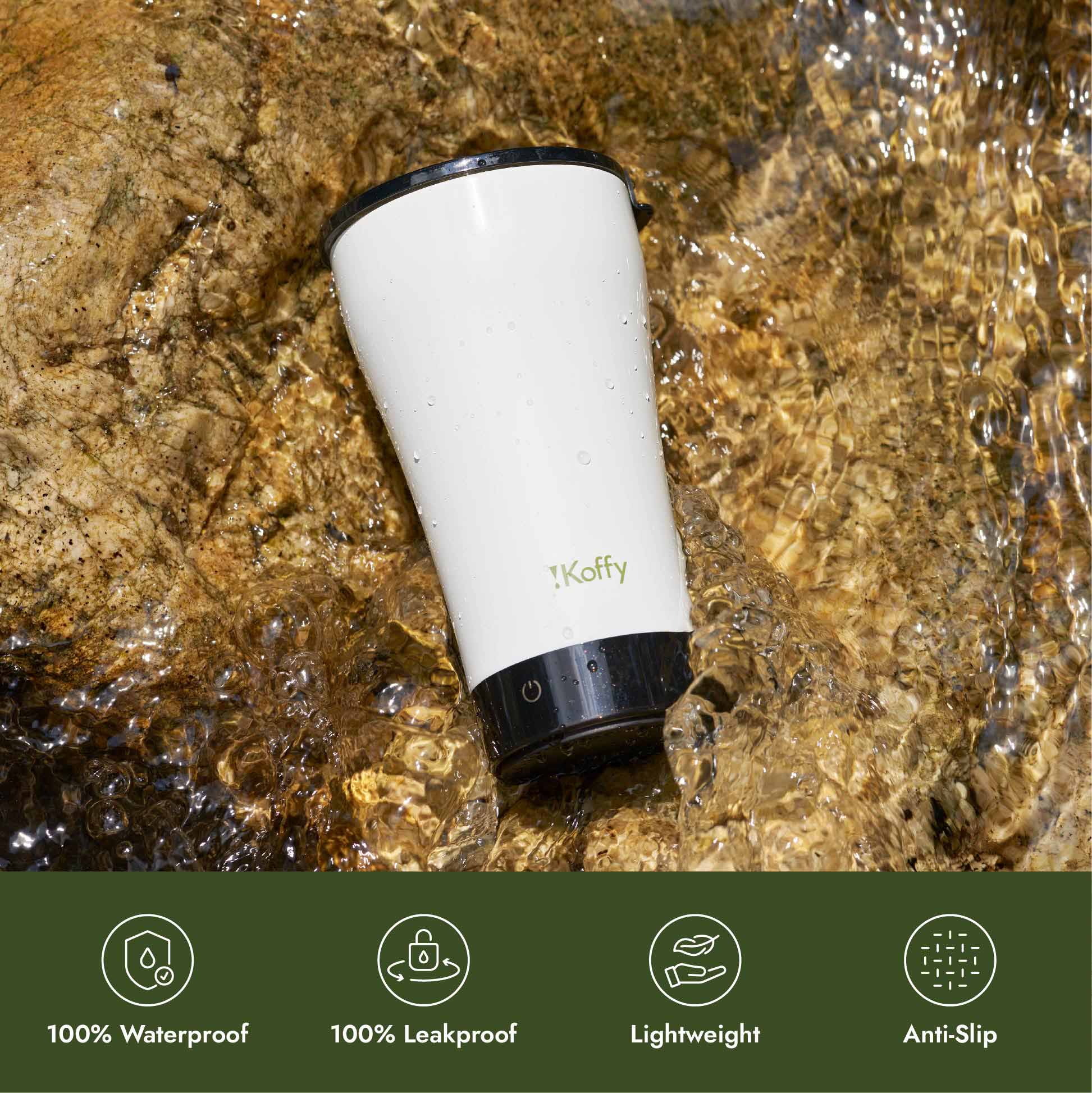 GoBrew portable smart coffee brewing cup with built-in scale for precision brewing.