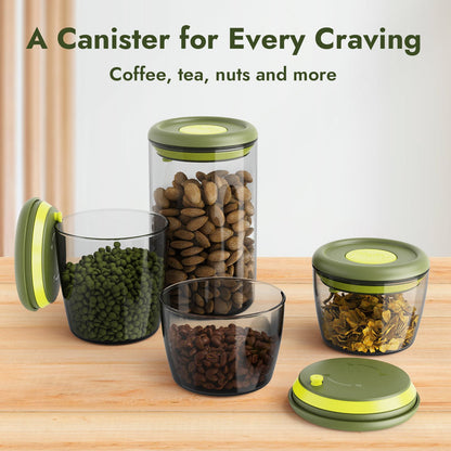 iKoffy FreshGuard Coffee Canister - Available in 400ml, 600ml, and 1200ml sizes, perfect for storing coffee, tea, nuts, and more. Versatile canisters to meet all your storage needs.