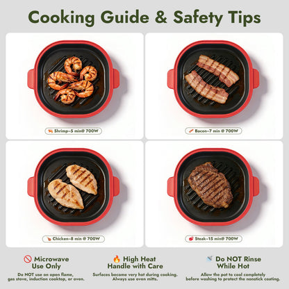 iKoffy Microwave Multi-Function Grill Pot