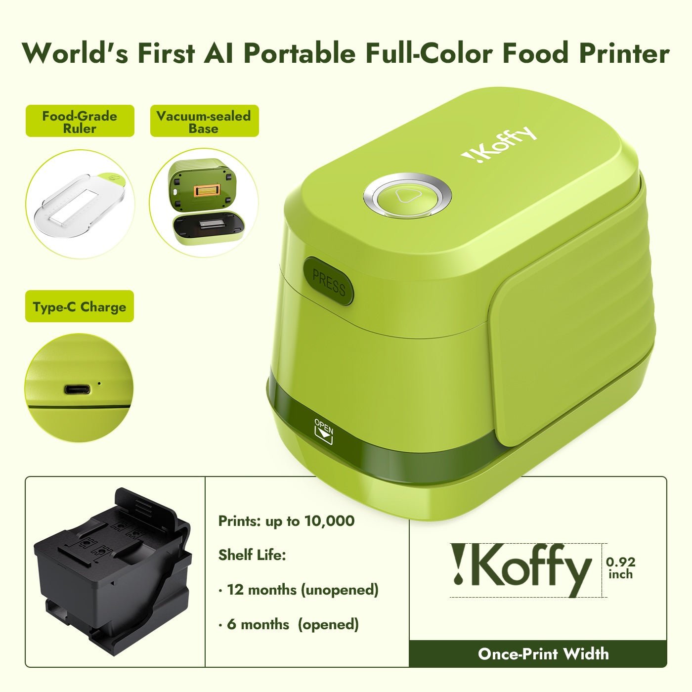 iKoffy EdiBot: the First AI-Powered Portable Full-Color Food Printer