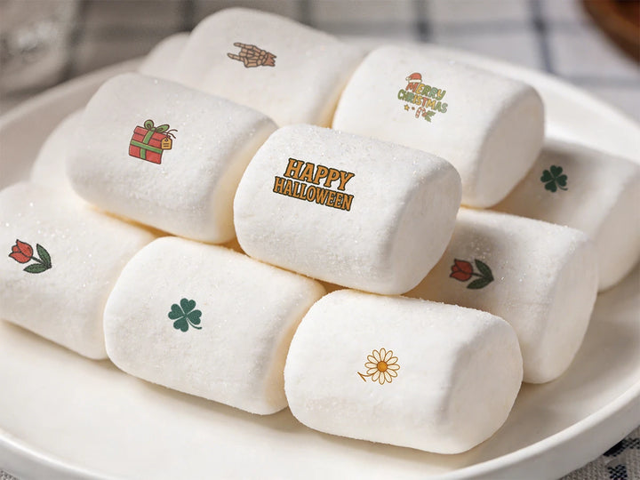 EdiBot printing examples for food and drinks