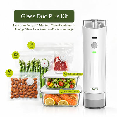 iKoffy HydroSeal Glass Vacuum Container Kits