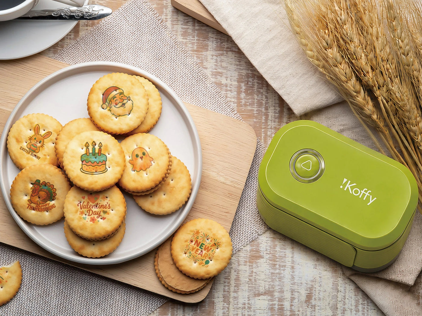 Existing EdiBot product photograph with edible prints